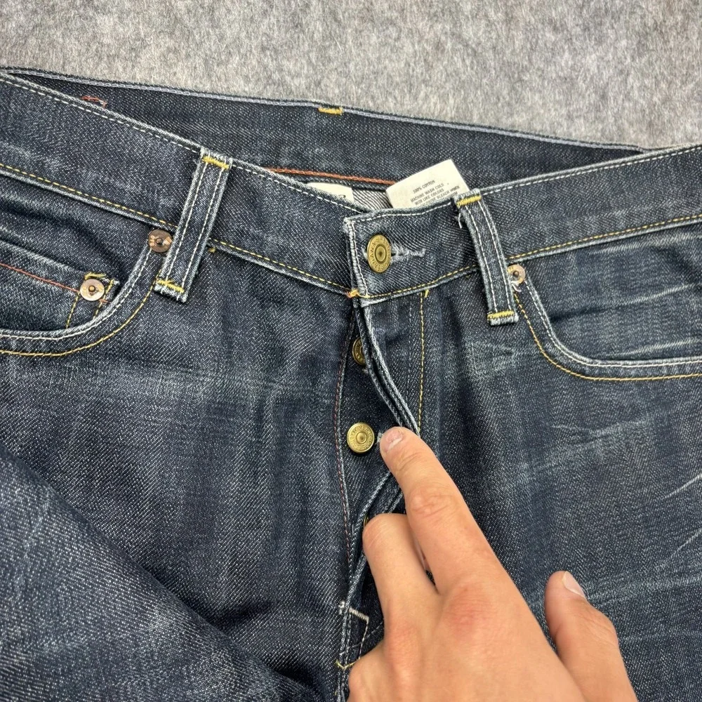 Banana Republic Straight Leg Button Fly‎ Jeans Men's 32x32 Fades Hige Americana